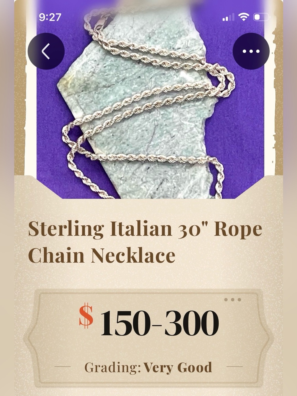 Sterling Italian 30” Rope Chain - Picture 10 of 10